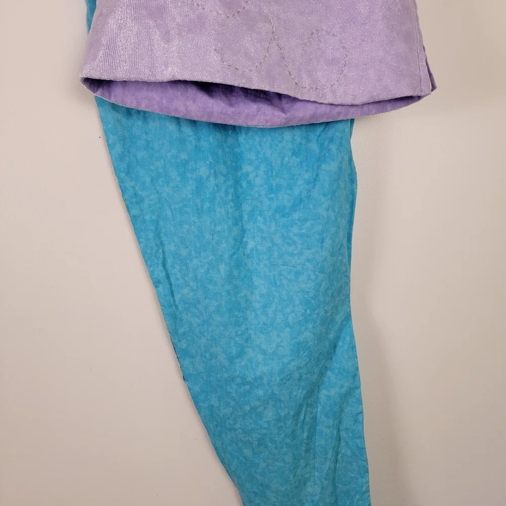Hand Crafted Aqua & Purple Kids Mermaid Costume Beautifully Made XS- S